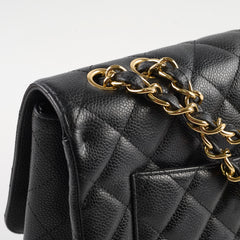 Chanel Jumbo Caviar Single Flap Black Series 12