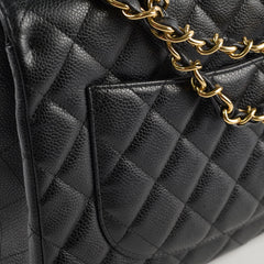 Chanel Jumbo Caviar Single Flap Black Series 12
