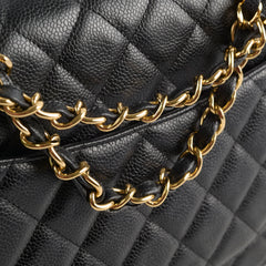 Chanel Jumbo Caviar Single Flap Black Series 12