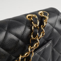 Chanel Jumbo Caviar Single Flap Black Series 12