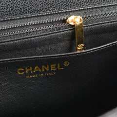 Chanel Jumbo Caviar Single Flap Black Series 12
