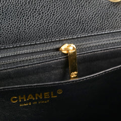 Chanel Jumbo Caviar Single Flap Black Series 12