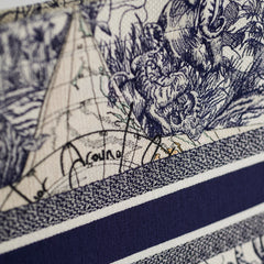 ITEM 20 - Dior Large Book Tote Around the World Navy