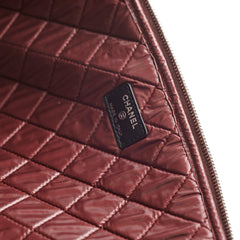 Chanel Quilted Laptop Zipper Case Black