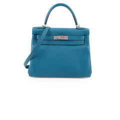 Hermes Kelly 28 blue T Stamp