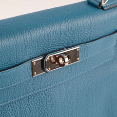 Hermes Kelly 28 blue T Stamp