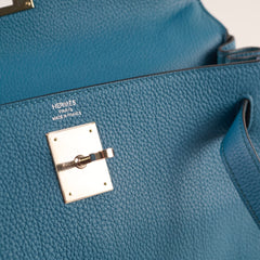 Hermes Kelly 28 blue T Stamp