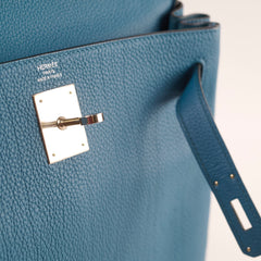 Hermes Kelly 28 blue T Stamp