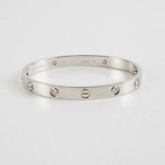 Cartier White Gold 4 Diamond Size 16 Bracelet