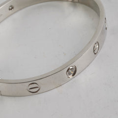 Cartier White Gold 4 Diamond Size 16 Bracelet