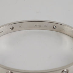 Cartier White Gold 4 Diamond Size 16 Bracelet