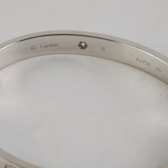 Cartier White Gold 4 Diamond Size 16 Bracelet
