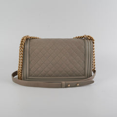 ITEM 31 - Chanel Large New Medium Boy Bag Grey Taupe