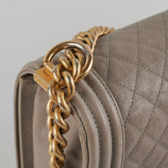 ITEM 31 - Chanel Large New Medium Boy Bag Grey Taupe