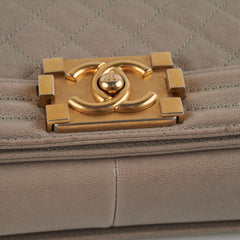 ITEM 31 - Chanel Large New Medium Boy Bag Grey Taupe