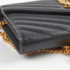 Saint Laurent Cassandre Wallet on Chain WOC Black