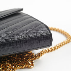 Saint Laurent Cassandre Wallet on Chain WOC Black