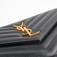 Saint Laurent Cassandre Wallet on Chain WOC Black