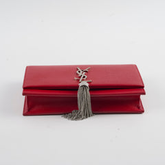 Saint Laurent Kate Tassel Wallet On Chain Red