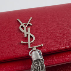 Saint Laurent Kate Tassel Wallet On Chain Red