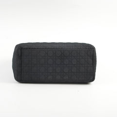 Christian Dior Lady Dior Medium Cannage Nylon Black