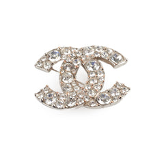 Chanel Crystal CC Brooch Large