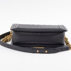 Chanel Old Medium Lambskin Boy Black Series 19