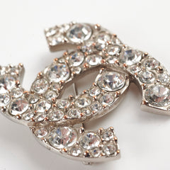 Chanel Crystal CC Brooch Large