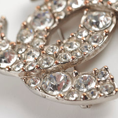 Chanel Crystal CC Brooch Large