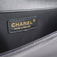 Chanel Old Medium Lambskin Boy Black Series 19
