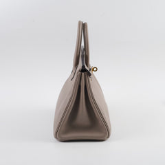 Hermes Birkin 25 Gris Ashphalt Novillo Stamp Y