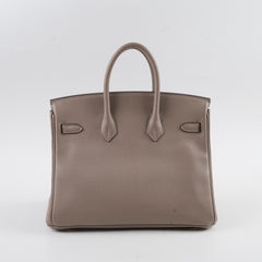 Hermes Birkin 25 Gris Ashphalt Novillo Stamp Y