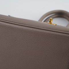 Hermes Birkin 25 Gris Ashphalt Novillo Stamp Y