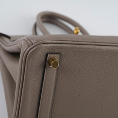 Hermes Birkin 25 Gris Ashphalt Novillo Stamp Y