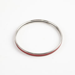 Hermes Uni Bangle Red Palladium Plated Size 65
