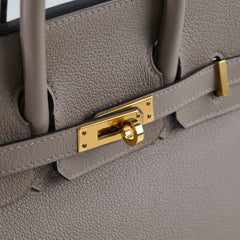 Hermes Birkin 25 Gris Ashphalt Novillo Stamp Y