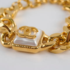 Chanel Pearl CC Chain Link Bracelet