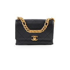 Chanel 21B Seasonal Mini  Flap Caviar Bag Black