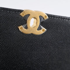 Chanel 21B Seasonal Mini  Flap Caviar Bag Black