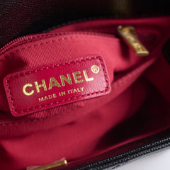 Chanel 21B Seasonal Mini  Flap Caviar Bag Black