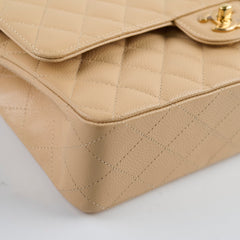 Chanel Classic Double Flap Caviar Beige 2019