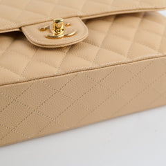 Chanel Classic Double Flap Caviar Beige 2019
