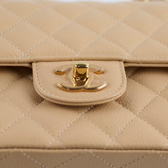 Chanel Classic Double Flap Caviar Beige 2019