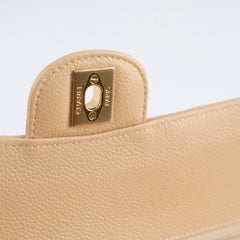 Chanel Classic Double Flap Caviar Beige 2019