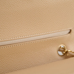 Chanel Classic Double Flap Caviar Beige 2019