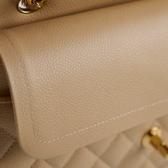Chanel Classic Double Flap Caviar Beige 2019