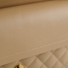 Chanel Classic Double Flap Caviar Beige 2019