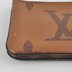 Louis Vuitton Monogram Reverse Double Zip Pochette