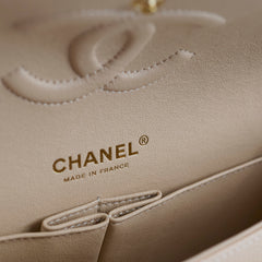 Chanel Classic Double Flap Caviar Beige 2019