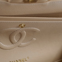 Chanel Classic Double Flap Caviar Beige 2019